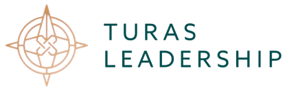 Turas Leadership logo with compass knot emblem